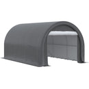 Box Auto da Esterno 500x300x240 cm in Acciaio zincato e Polietilene Grigio