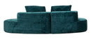 Divano Island Petrolio 238x92x78 cm in Spugna e Poliestere Verde acqua      
