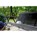 Dondolo da Giardino in Ferro 3 Posti Vorghini Swing Antracite e Grigio