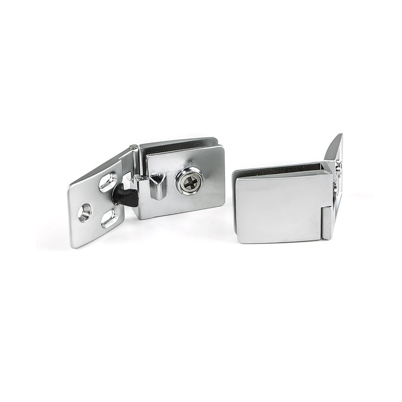 Cerniera per Anta in Vetro Ubicazione Centrale 4-5 mm di Spessore Cromo Opaco 2 Pezzi Emuca