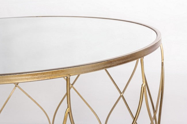 Set 2 Tavolino Elenor Tondo J17 in Metallo