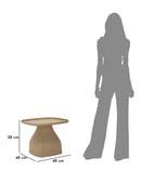 Tavolinetto Gea Tortora 48x48x38 cm in Polipropilene Grigio      