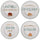 Set 4 Piattini Dolce Ø19x1,5 cm in New Bone China VdE Tivoli 1996 Le Travisate Bianco