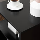 Tavolino Basso da Salotto in Legno Nero 50x50x50 cm 