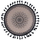 Set 6 Tovagliette Ø38 cm  in Juta VdE Tivoli 1996 Black Nero e Beige