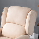 Poltrona Massaggiante e Reclinabile 78x83x101 cm con Funzione Riscaldante Crema