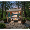Gazebo da Giardino 3x3m in Alluminio Dallas Lujo Beige