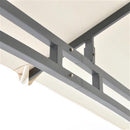 Gazebo a Vela da Giardino 3.35x3.35m Telo in Poliuretano Tettoia con Chiusura a Gas e Ventilazione Taddei New Ibiscus Beige