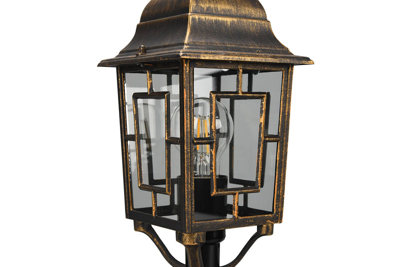 Lampada Palo da Esterno Attacco E27 in Alluminio Ruggine 