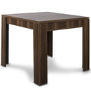 Tavolo Allungabile da Pranzo Quadrato 90x90 cm  Apertura a Libro in Legno Noce