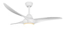 Ventilatore da Soffitto con 3 Pale e Lampada LED SMD Ø145 cm 3 Velocità Bianco Opaco