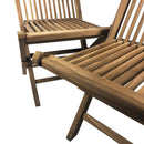 Set 2 Sedie Pieghevoli per Giardino e Terrazza Pinta in Legno Teak      