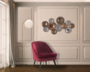 Poltrona Paris Bordeaux 59x67x75,5 cm Legno Spugna e Velluto Sintetico Bordeaux e Nero