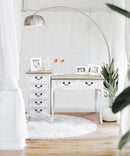 Tavolo Cuore 87x38x80 h cm in Legno di paulownia Bianco