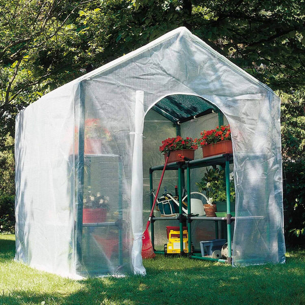 Serra da Giardino a Casetta in PVC con Telo Rama Violetta Verde acquista
