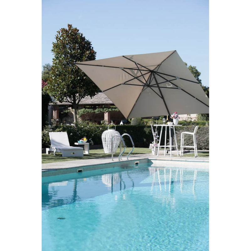 Ombrellone da Giardino Decentrato 3x3m in Alluminio Montana Nero