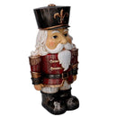 Soldatino Schiaccianoci in resina rosso con led cm 26x18xh46