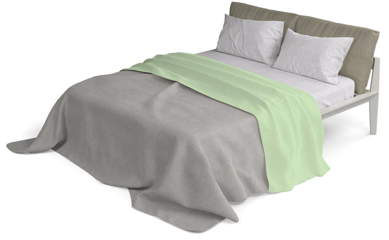 Set Lenzuola Sopra Sotto e Federe in Cotone Pistacchio Varie Misure