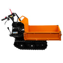 Mini Dumper a Benzina 71x156x99 cm Trasporto Materiali Cingolato Arancione 