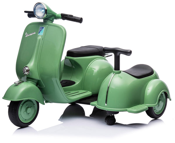 acquista Piaggio Vespa con Sidecar Small Elettrica 6V per Bambini Verde Seconda Scelta