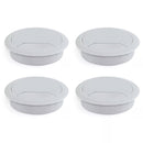 Set di 4 Passacavi da Incasso Ø8 cm in Plastica Emuca Grigi