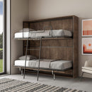 Letti Singoli a Scomparsa Salvaspazio Orizzontale Kando H191 cm Marrone