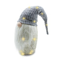 Gnomo di Natale H87 cm con Luci e Cappello Grigio