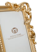 Cornice Fregis 19,5x3,7x25,5 cm in Poliresina e Vetro Oro