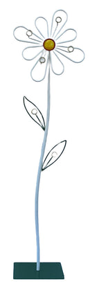 Appendiabiti da Terra 33x33x178 cm in Ferro Battuto Margherita Bianco