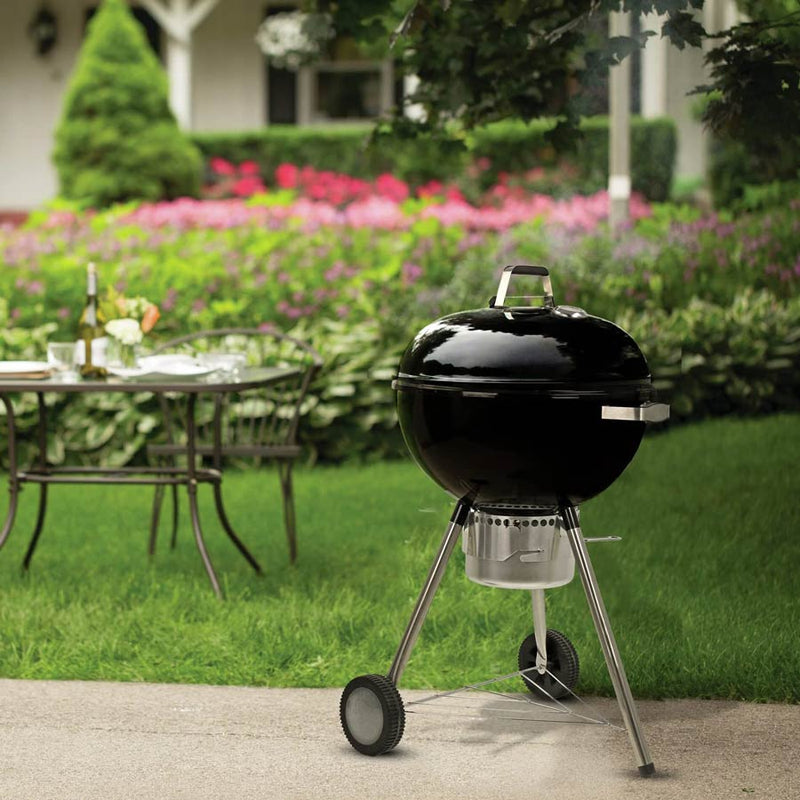 Barbecue a Carbone Carbonella Ø57 cm con Ruote Ketty Nero