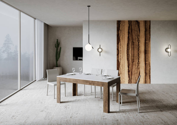 Tavolo Allungabile 160-220x90x77 cm Bibi Mix Bianco Frassino prezzo