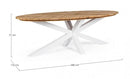 Tavolo 240x110x77h cm Palmdale Bianco