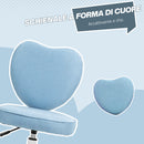 Sedia Poltrona Operativa da Cameretta a Forma di Cuore Azzurro   