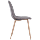 Set 2 Sedie da Pranzo Design Moderno in Similpelle con Gambe in Metallo Grigio 