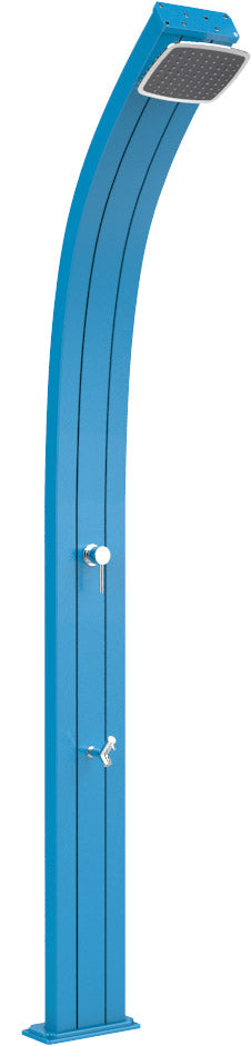 Doccia Solare da Esterno Giardino 30L Miscelatore e Lavapiedi Arkema Spring Blu sconto