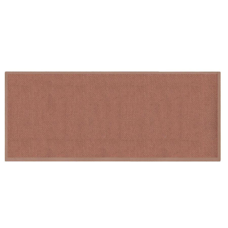 Tappeto Bagno Design Trama Semplice 50x150 cm in Cotone Marrone
