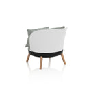 Poltroncina Imbottita 70x81x72 cm in Microfibra Verde