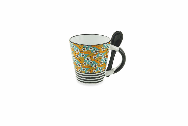 Set 24 Tazzine da Caffè Ø6x6,5 cm in Gres Villa d'Este Home Tivoli Carribbean Queen