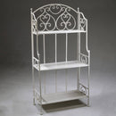 Scaffale per Piante in Ferro 3 Piani 60x30H120cm Portofino Bianco