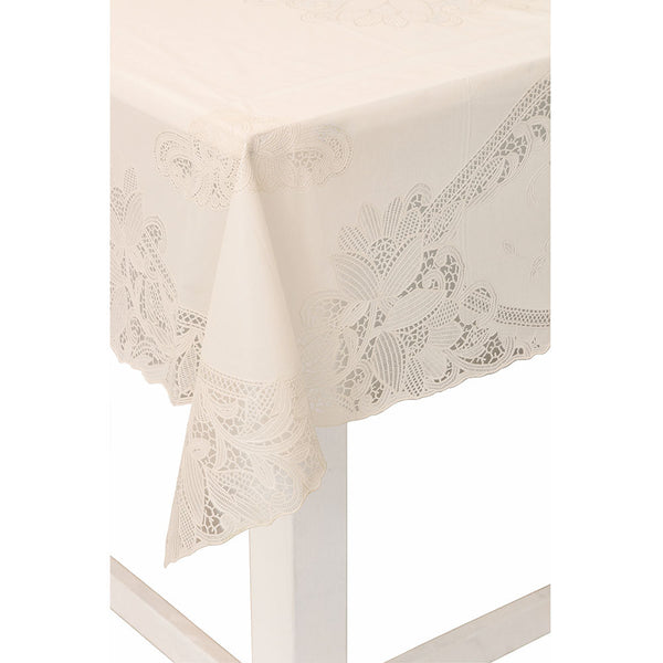 acquista Tovaglia Rettangolare in PVC 135x180cm Villa dEste Beige