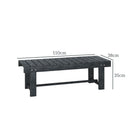 Panchina da Giardino a 2 Posti 110x38x35 cm Impermeabile in Legno di Abete Grigio      