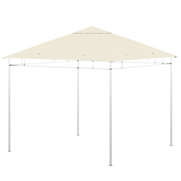 prezzo Tetto di Ricambio per Gazebo 3x3 m con Prese d'Aria e Fori di Drenaggio in Poliestere Crema