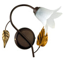 Applique 1xE14 Montatura Marrone Ramato Vetro Paglierino E-Energy Giorgia