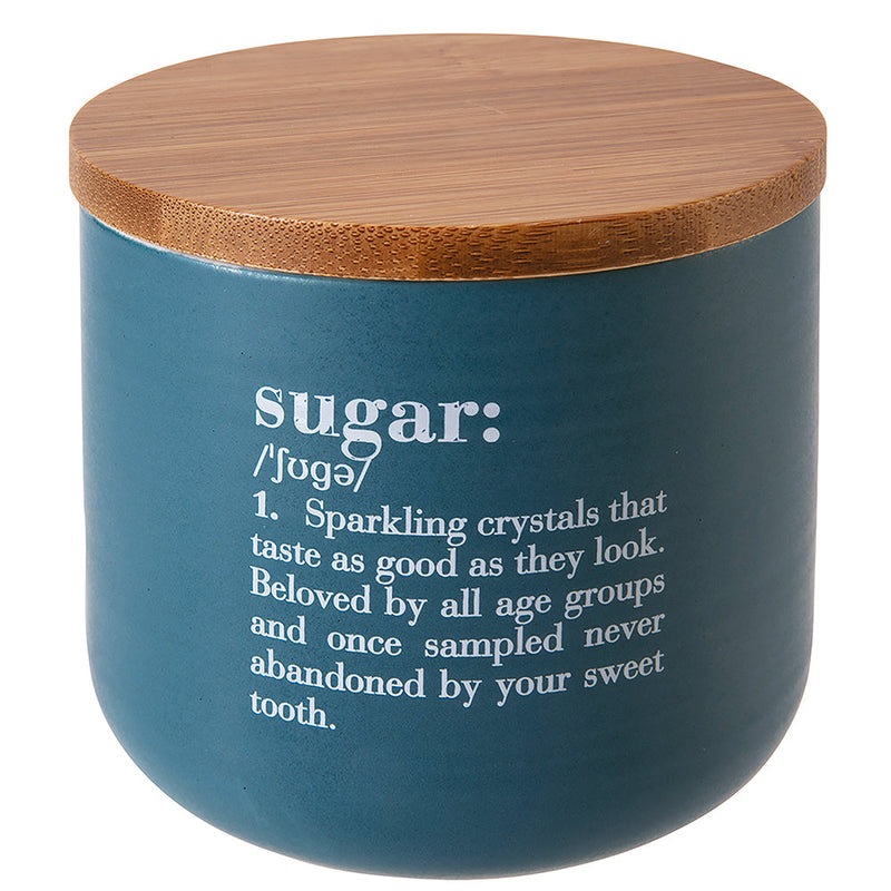 Barattolo Zucchero Double Face 500 ml in New Bone China VdE Tivoli 1996 Verde Petrolio