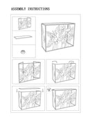 Console Spring 108x36,8x80 cm in Ferro e MDF e Vetro Multicolor      
