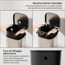 Pattumiera a Pedale 29x36x59,5 cm da 30L con Secchio Rimovibile in Metallo e PP Argento      