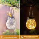 Set 2 Lanterne Decorative per Esterni con Pannello Solare Luce Calda