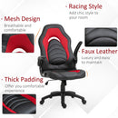 Sedia da Gaming Ergonomica 66,5x51x115-125 cm in Similpelle  Nera e Rossa