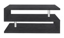 Tavolino a S con Ripiani a Giorno 90x41,5x55 cm Zeta Report Grigio  