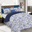 Copripiumino con Stampa sul Sacco e Federe Doubleface Punti e Linee